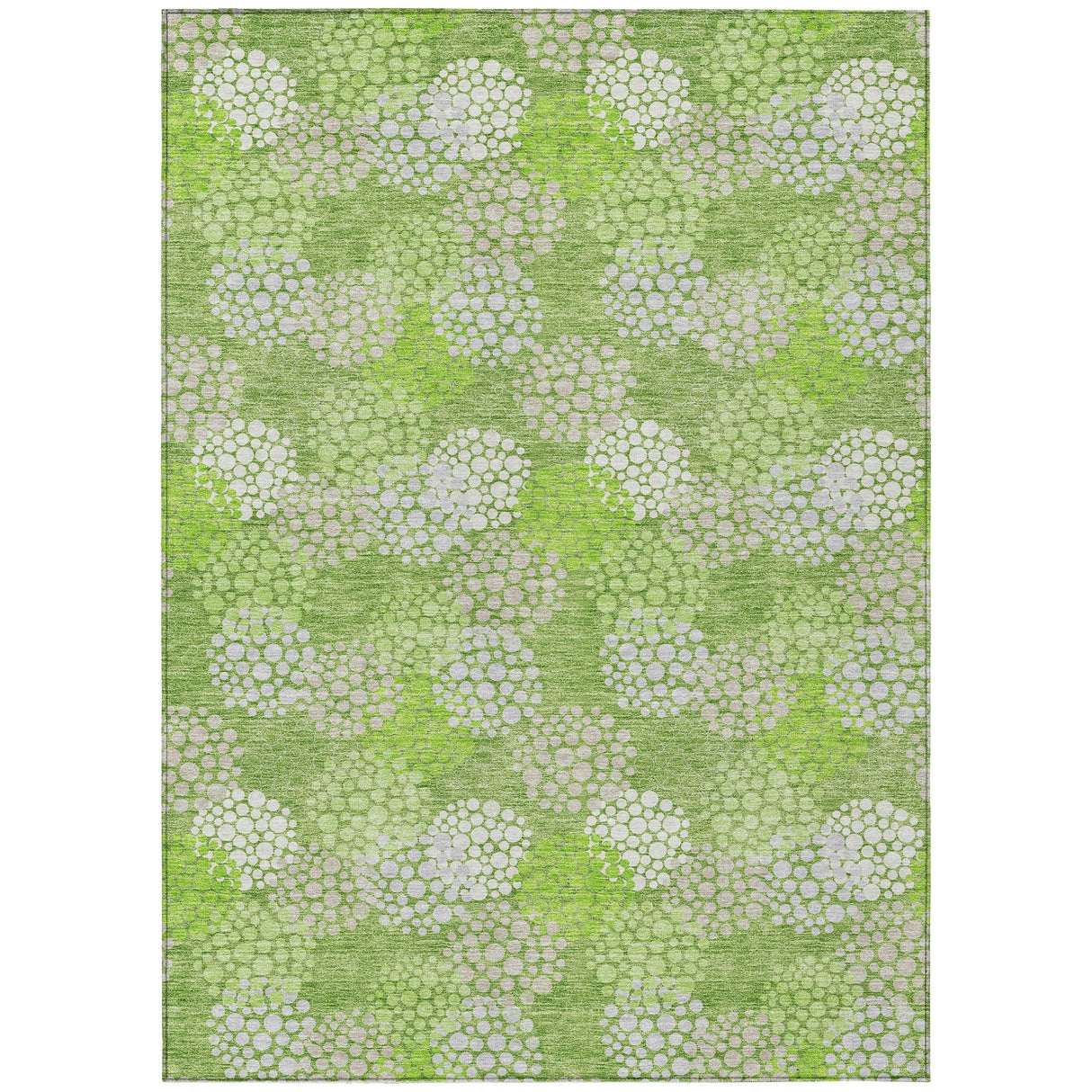 Machine Washable Indoor/ Outdoor Chantille Modern Bubbles Rug