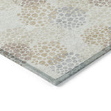 Machine Washable Indoor/ Outdoor Chantille Modern Bubbles Rug