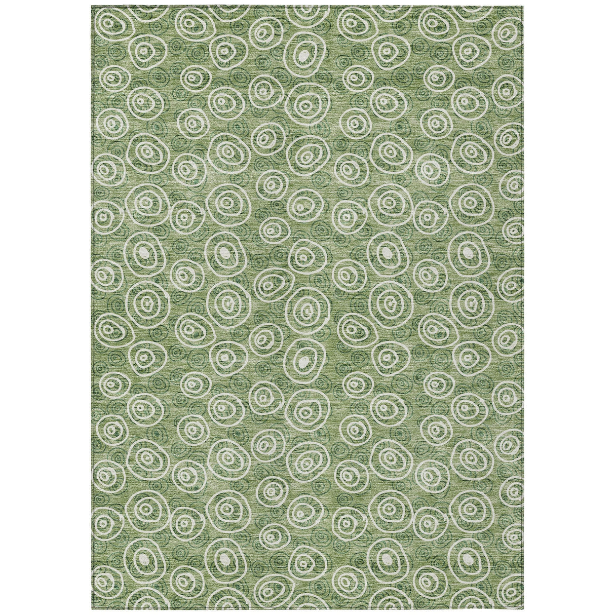Machine Washable Indoor/ Outdoor Chantille Modern Bubbles Rug