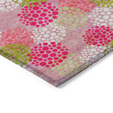 Machine Washable Indoor/ Outdoor Chantille Modern Bubbles Rug