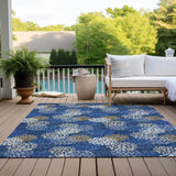 Machine Washable Indoor/ Outdoor Chantille Modern Bubbles Rug