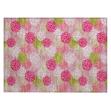 Machine Washable Indoor/ Outdoor Chantille Modern Bubbles Rug