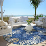 Machine Washable Indoor/ Outdoor Chantille Modern Bubbles Rug
