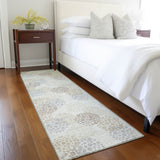 Machine Washable Indoor/ Outdoor Chantille Modern Bubbles Rug