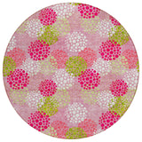 Machine Washable Indoor/ Outdoor Chantille Modern Bubbles Rug