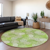 Machine Washable Indoor/ Outdoor Chantille Modern Bubbles Rug