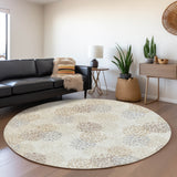Machine Washable Indoor/ Outdoor Chantille Modern Bubbles Rug