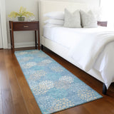 Machine Washable Indoor/ Outdoor Chantille Modern Bubbles Rug