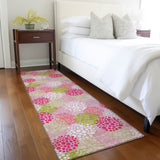 Machine Washable Indoor/ Outdoor Chantille Modern Bubbles Rug
