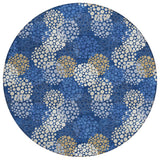 Machine Washable Indoor/ Outdoor Chantille Modern Bubbles Rug
