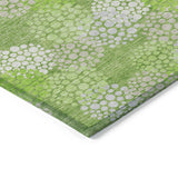 Machine Washable Indoor/ Outdoor Chantille Modern Bubbles Rug