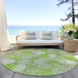 Machine Washable Indoor/ Outdoor Chantille Modern Bubbles Rug