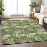 Machine Washable Indoor/ Outdoor Chantille Modern Bubbles Rug