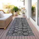 Machine Washable Indoor/ Outdoor Chantille Modern Bubbles Rug