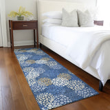 Machine Washable Indoor/ Outdoor Chantille Modern Bubbles Rug