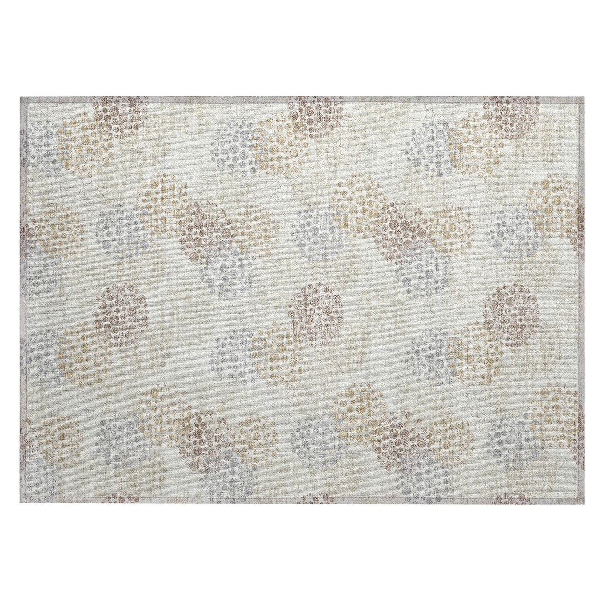 Machine Washable Indoor/ Outdoor Chantille Modern Bubbles Rug