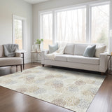 Machine Washable Indoor/ Outdoor Chantille Modern Bubbles Rug