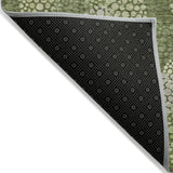 Machine Washable Indoor/ Outdoor Chantille Modern Bubbles Rug