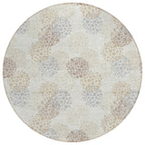 Machine Washable Indoor/ Outdoor Chantille Modern Bubbles Rug