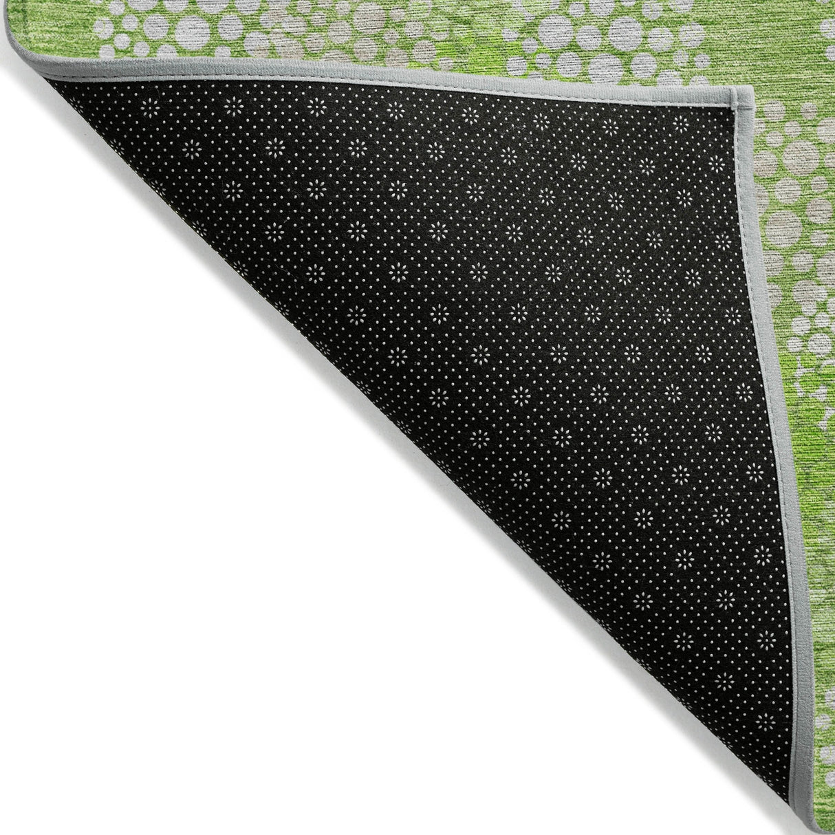 Machine Washable Indoor/ Outdoor Chantille Modern Bubbles Rug