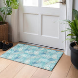Machine Washable Indoor/ Outdoor Chantille Modern Bubbles Rug