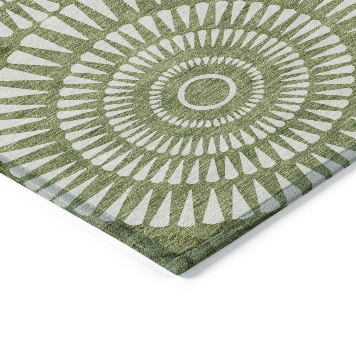 Machine Washable Indoor/ Outdoor Chantille Modern Burst Rug