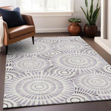 Machine Washable Indoor/ Outdoor Chantille Modern Burst Rug