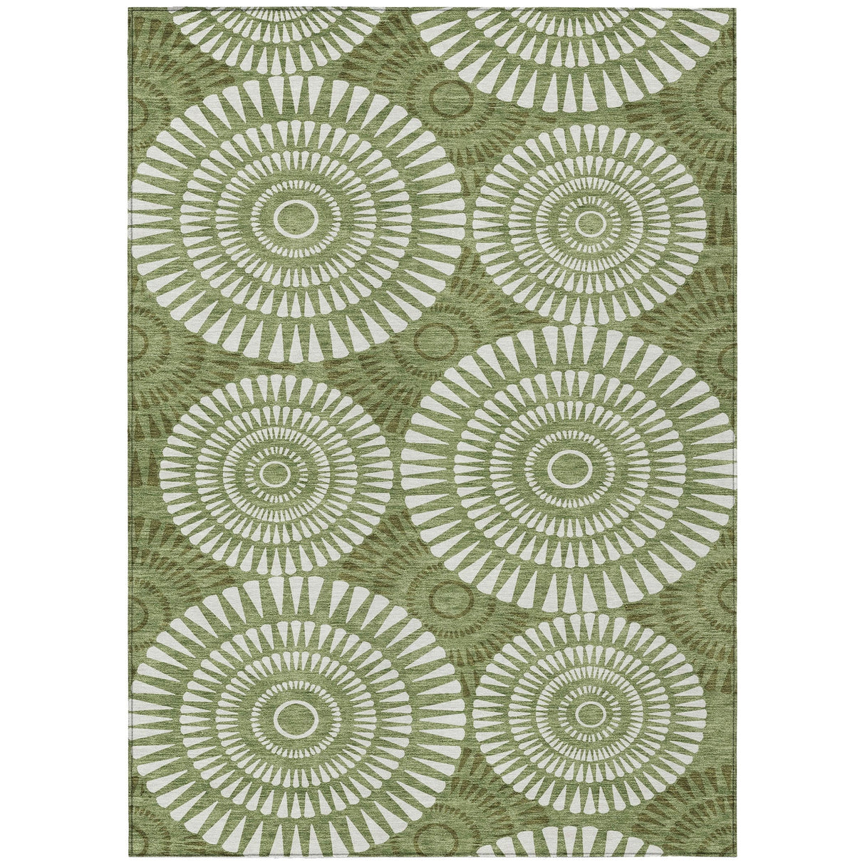 Machine Washable Indoor/ Outdoor Chantille Modern Burst Rug