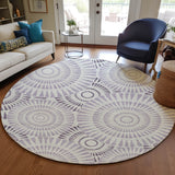 Machine Washable Indoor/ Outdoor Chantille Modern Burst Rug