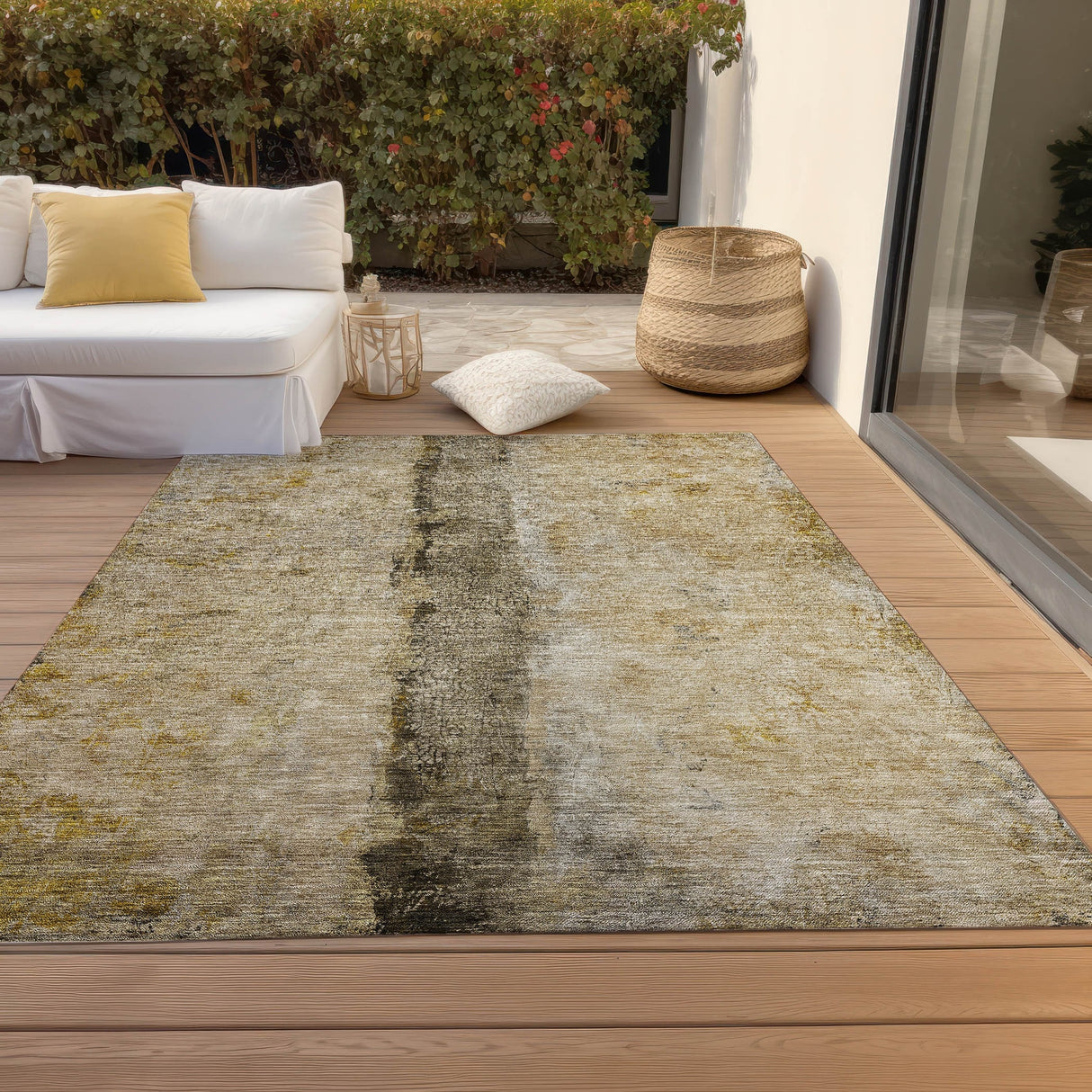 Machine Washable Indoor/ Outdoor Chantille Modern Contemporary Rug