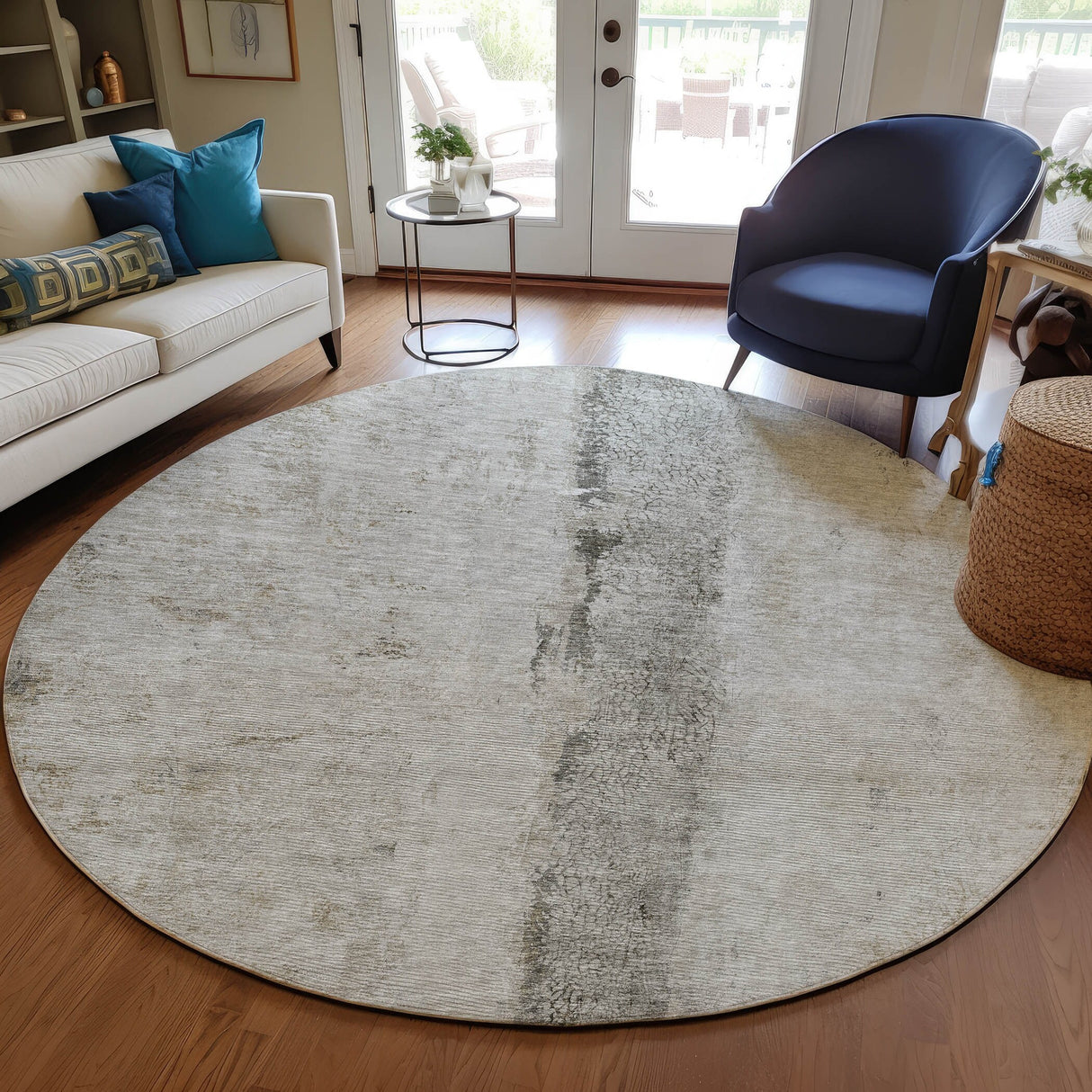 Machine Washable Indoor/ Outdoor Chantille Modern Contemporary Rug
