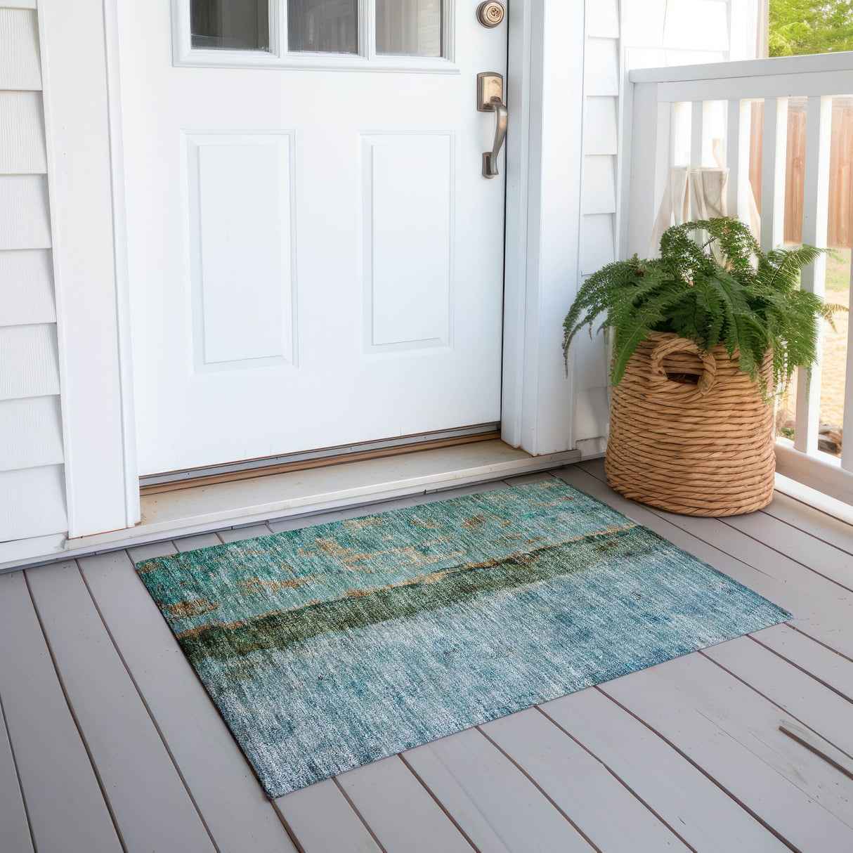 Machine Washable Indoor/ Outdoor Chantille Modern Contemporary Rug