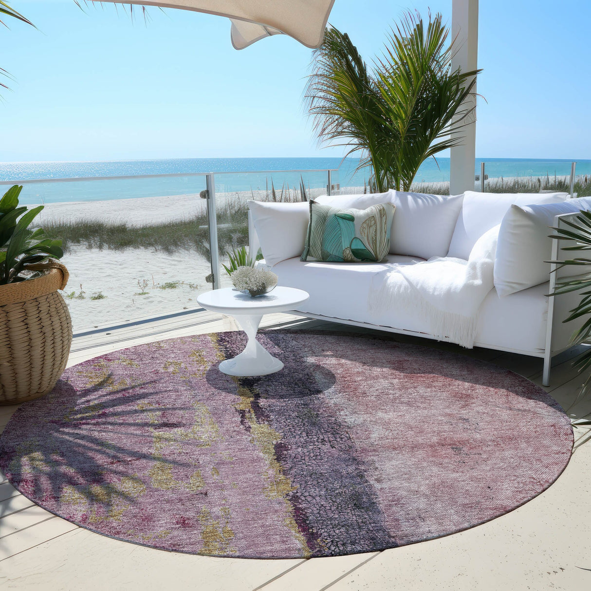 Machine Washable Indoor/ Outdoor Chantille Modern Contemporary Rug