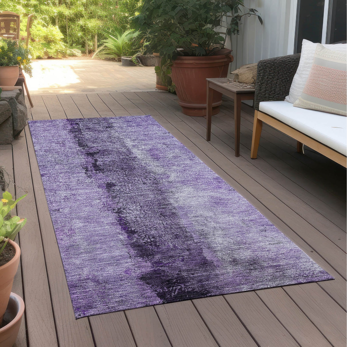 Machine Washable Indoor/ Outdoor Chantille Modern Contemporary Rug