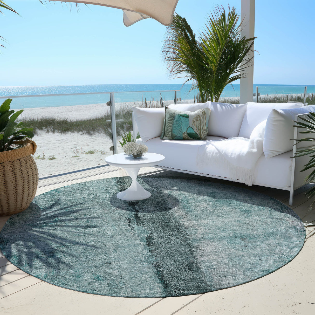 Machine Washable Indoor/ Outdoor Chantille Modern Contemporary Rug