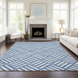 Machine Washable Indoor/ Outdoor Chantille Modern Geo Rug