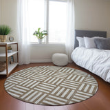 Machine Washable Indoor/ Outdoor Chantille Modern Geo Rug