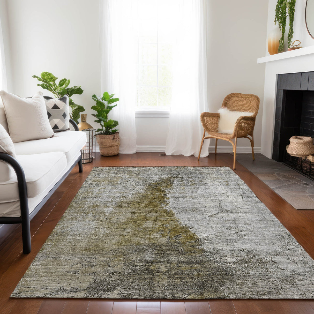 Machine Washable Indoor/ Outdoor Chantille Modern Impressions Rug