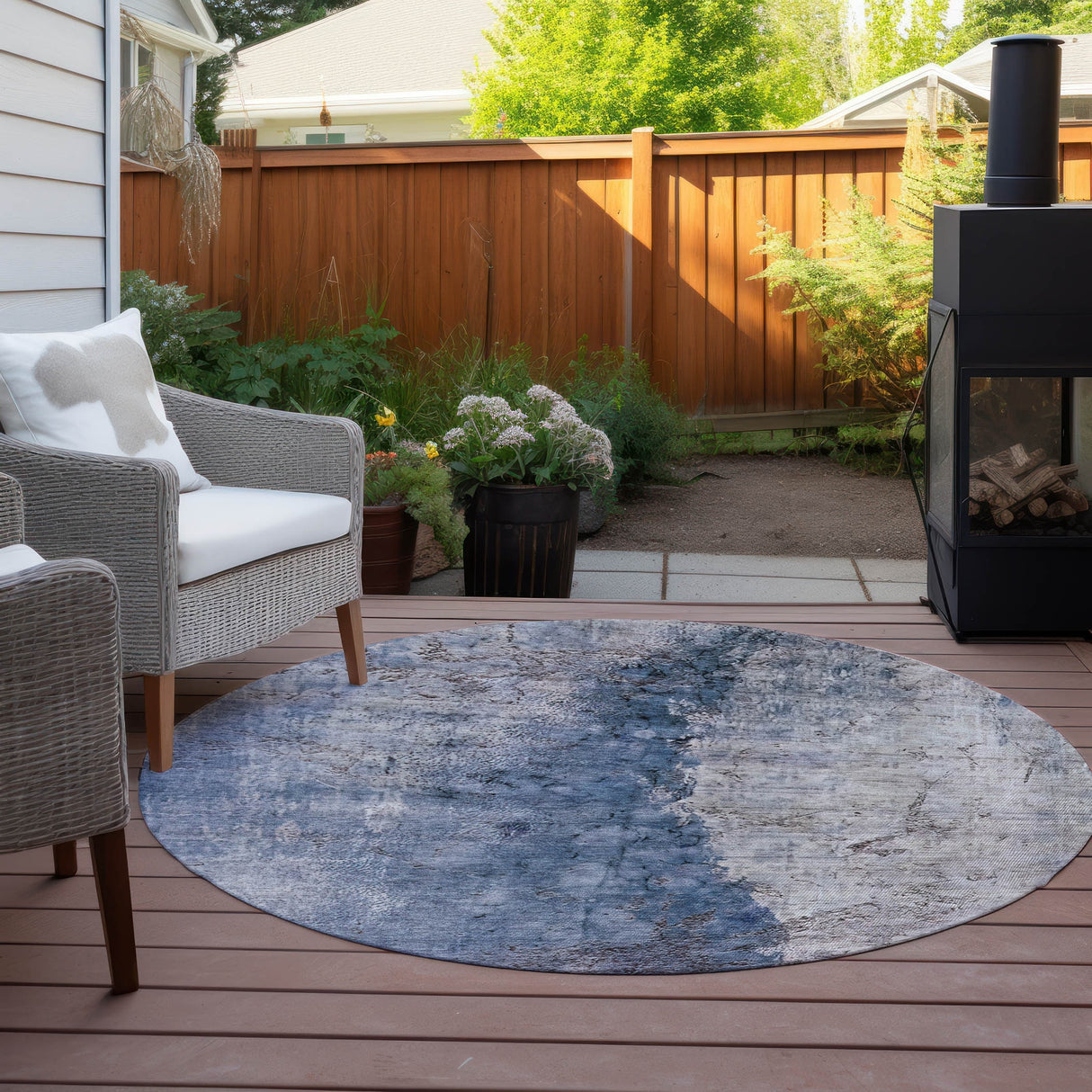 Machine Washable Indoor/ Outdoor Chantille Modern Impressions Rug