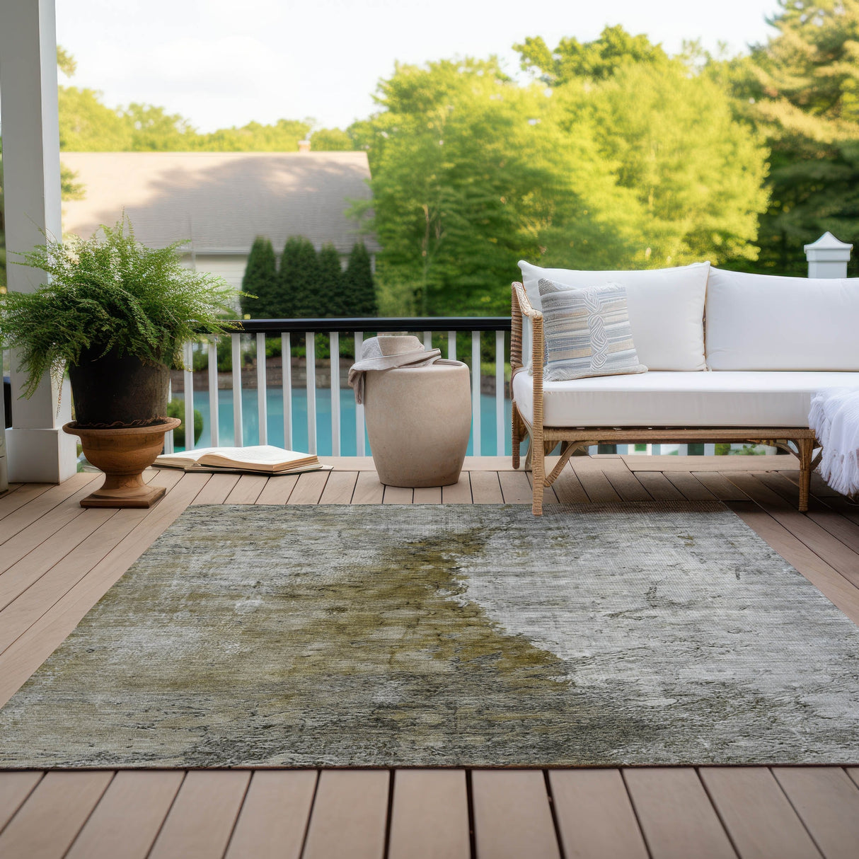 Machine Washable Indoor/ Outdoor Chantille Modern Impressions Rug