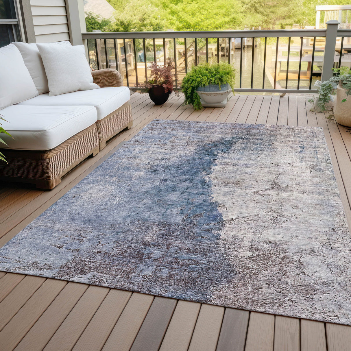 Machine Washable Indoor/ Outdoor Chantille Modern Impressions Rug