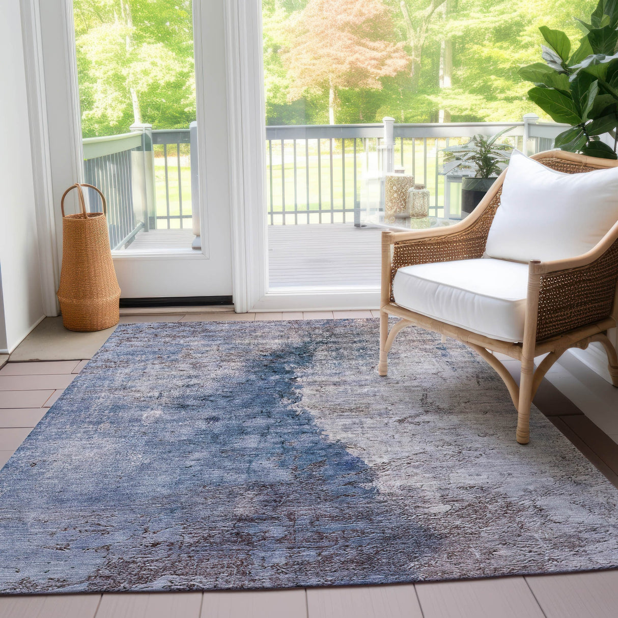 Machine Washable Indoor/ Outdoor Chantille Modern Impressions Rug