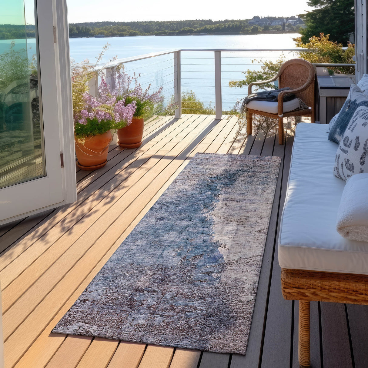 Machine Washable Indoor/ Outdoor Chantille Modern Impressions Rug