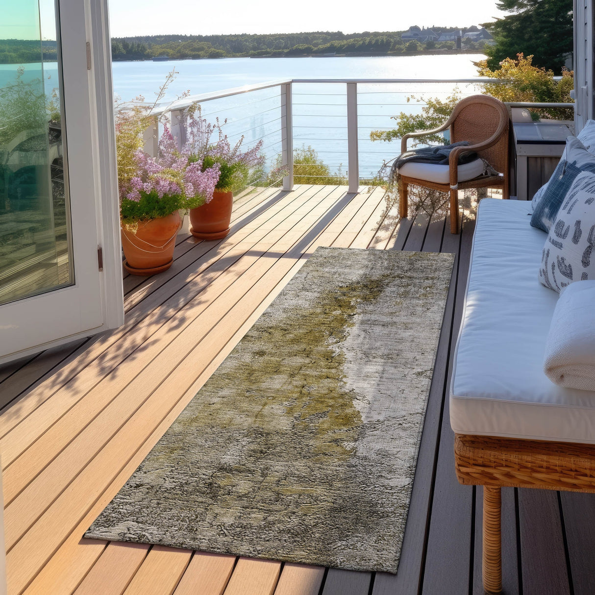 Machine Washable Indoor/ Outdoor Chantille Modern Impressions Rug