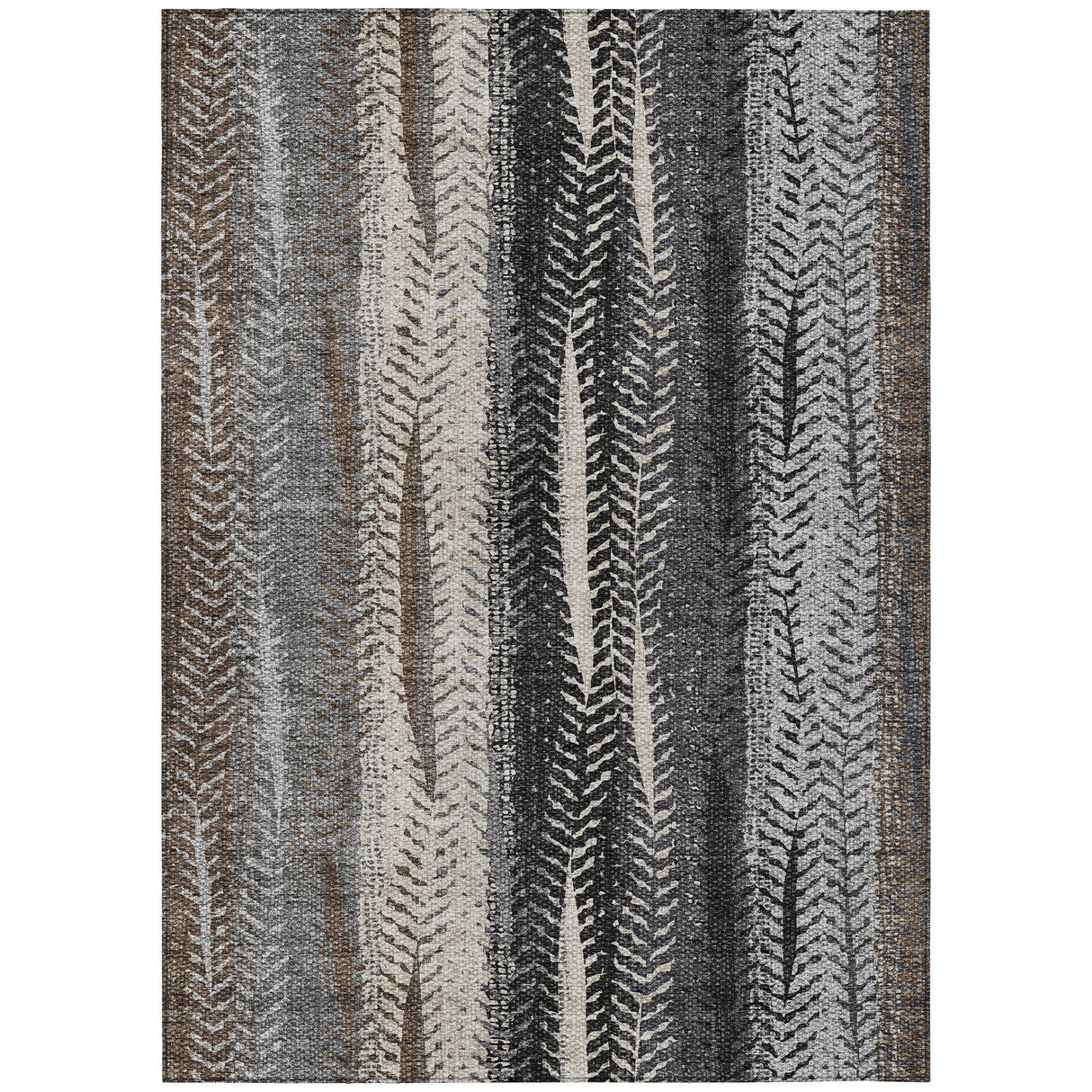 Machine Washable Indoor/ Outdoor Chantille Modern Imprints Rug