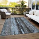 Machine Washable Indoor/ Outdoor Chantille Modern Imprints Rug