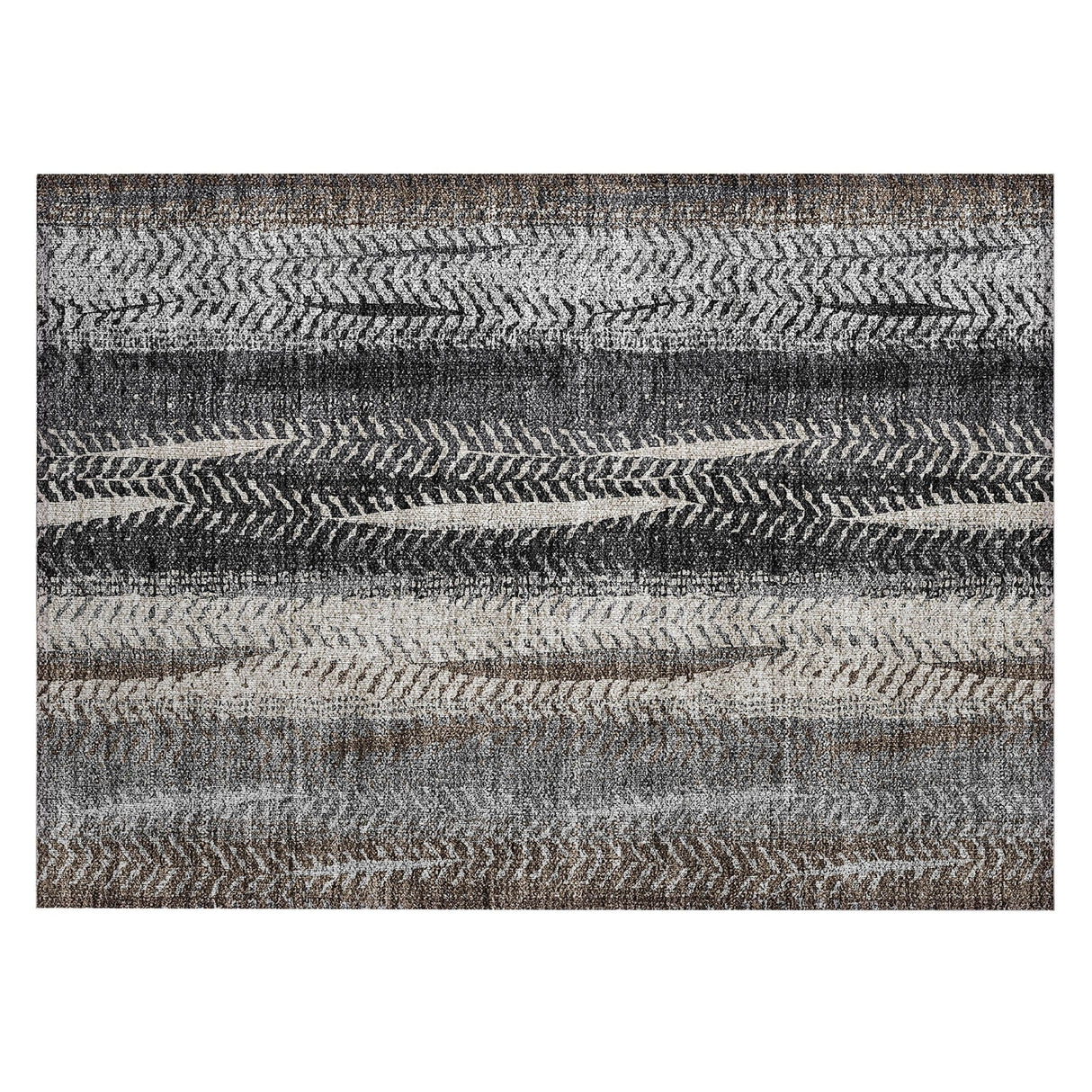 Machine Washable Indoor/ Outdoor Chantille Modern Imprints Rug