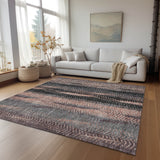 Machine Washable Indoor/ Outdoor Chantille Modern Imprints Rug