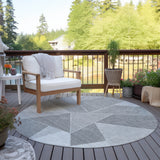 Machine Washable Indoor/ Outdoor Chantille Modern Mosaic Rug