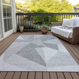 Machine Washable Indoor/ Outdoor Chantille Modern Mosaic Rug
